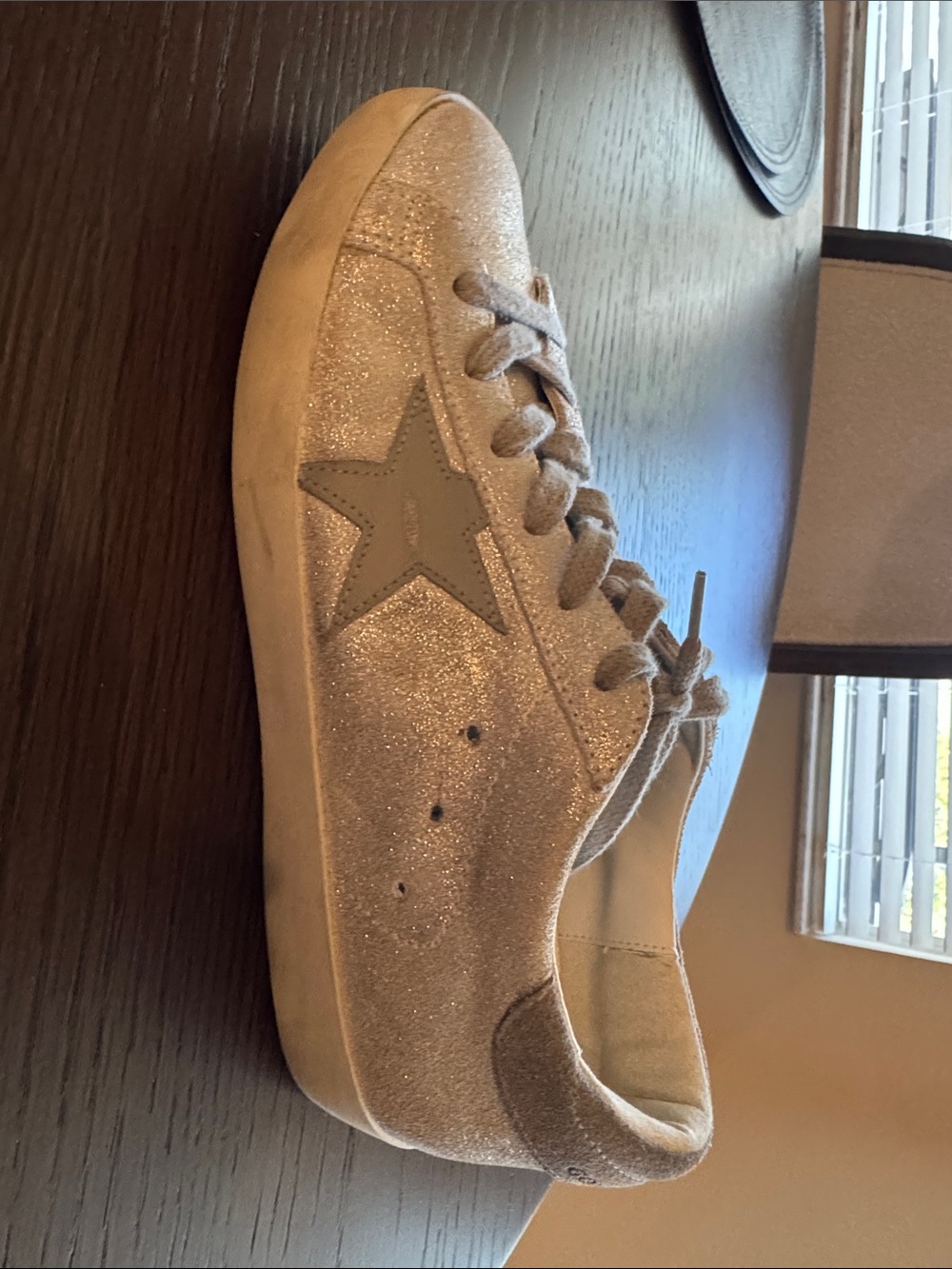 Golden Goose Glitter Star Sneakers in Silver - Picture 1 of 6